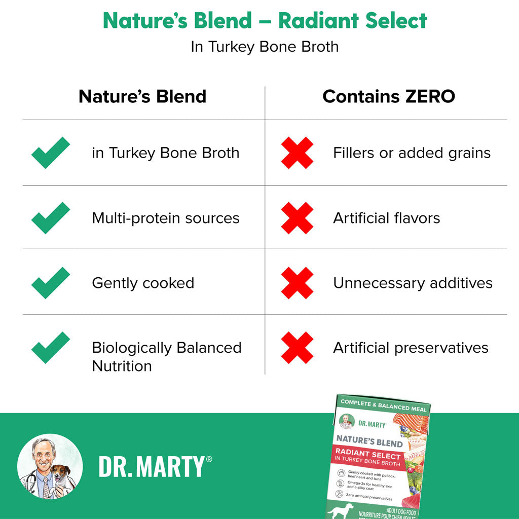 Dr. Marty Nature's Blend Radiant Select in Turkey Bone Broth Wet Dog Food