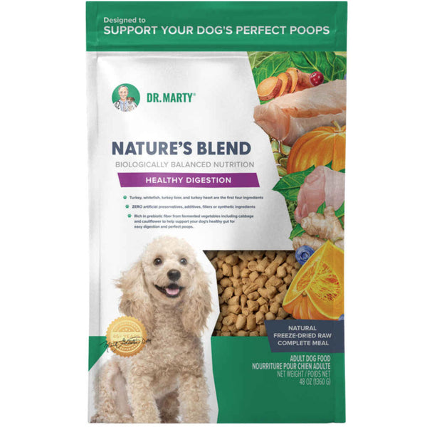 Dr. Marty Nature's Blend Healthy Digestion Freeze Dried Dog Food 48 oz