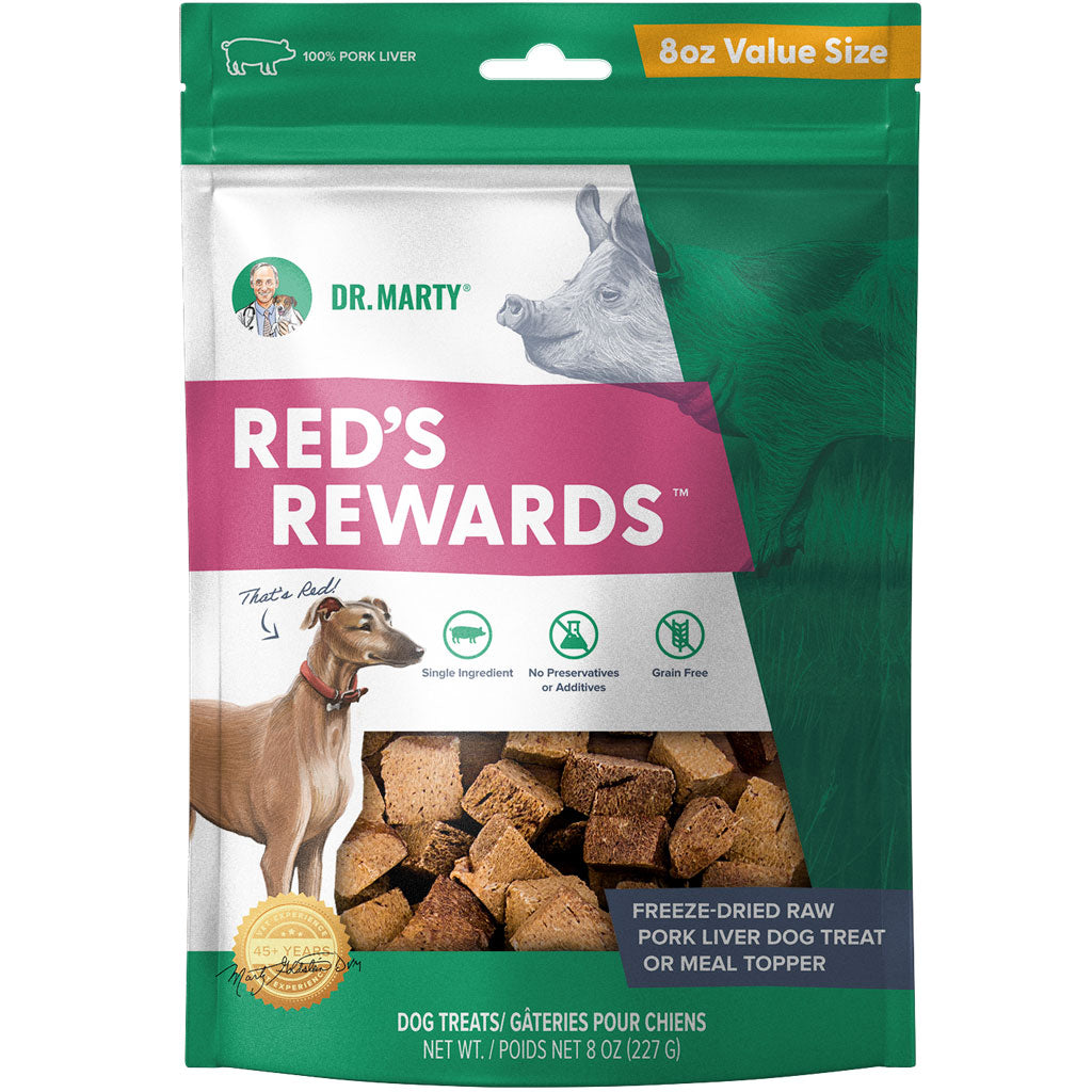 Dr. Marty, Red’s Rewards Freeze Dried Pork Liver Treats, 8-oz