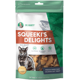 Dr. Marty Squeeki's Delights Freeze-Dried Raw Salmon Cat Treats, 4-oz