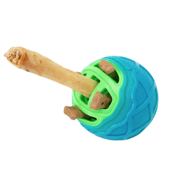 GURU Pocket Ball Dog Toy with bully stick and other treats