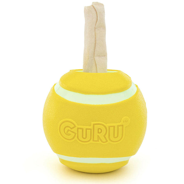 GURU Tennis Treat Holder Ball Dog Toy, Medium with treat