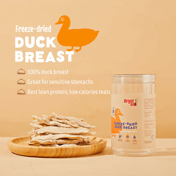 Arya Sit Freeze-Dried Duck Breast Treats for Dogs & Cats