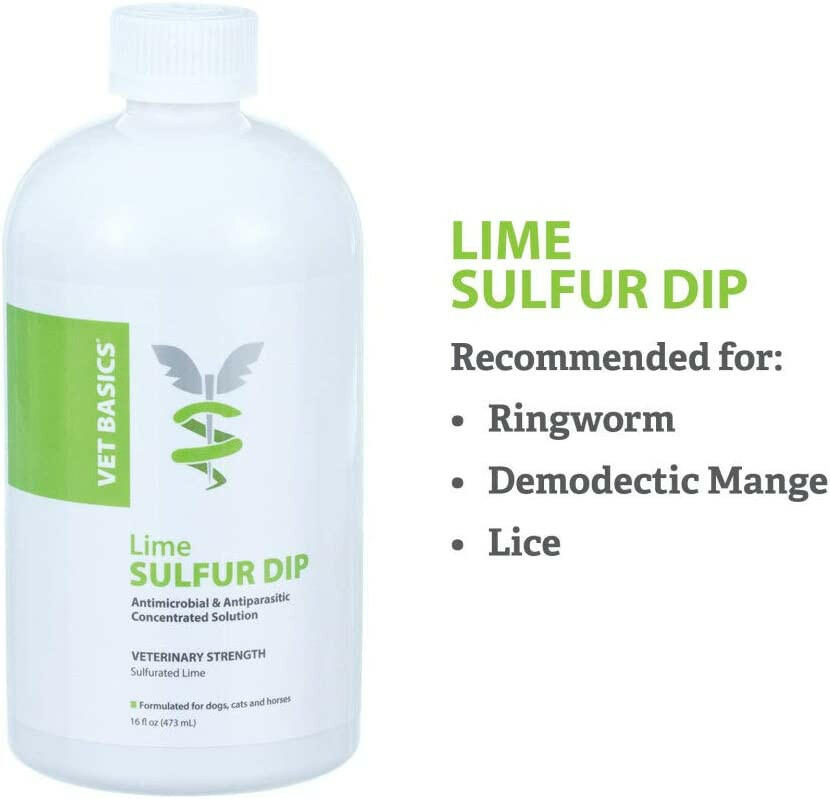 Vet Basics Lime Sulfur Dip for Dogs, cats & Horses, 16 oz