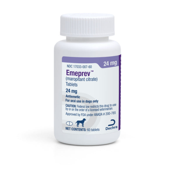 Bottle of Emeprev tablets with a white background