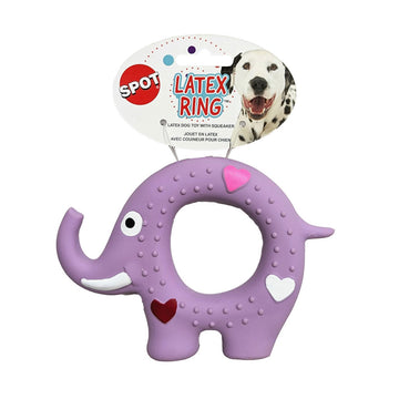 Spot Latex Rings Dog Toy, Assorted, 5-in