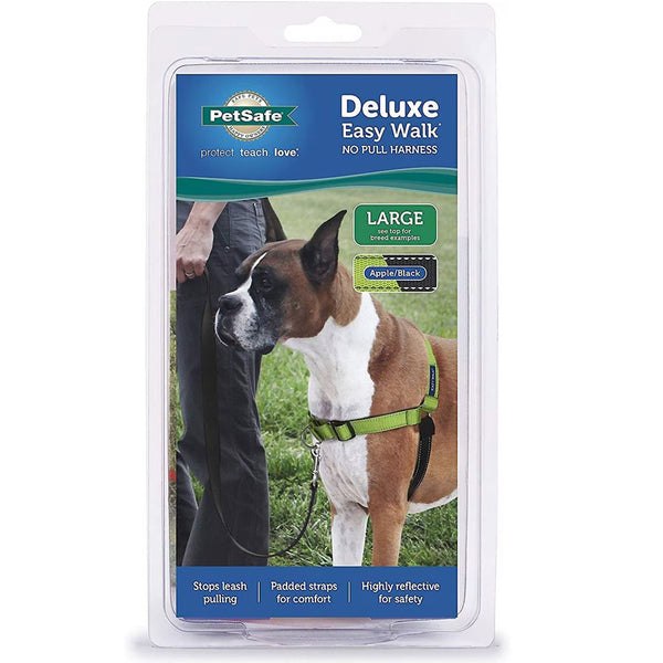 PetSafe Deluxe Easy Walk No Pull Dog Harness, Apple/Black Large