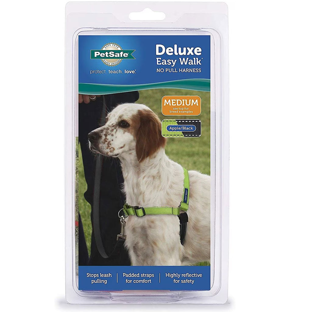 PetSafe Deluxe Easy Walk No Pull Dog Harness, Apple/Black Medium