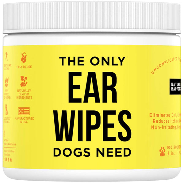 Natural Rapport The Only Ear Wipes Dogs Need, 100 count