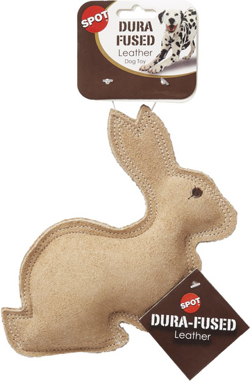 Ethical Dura-Fuse Leather Rabbit Dog Toy