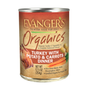 Evanger’s Organics Turkey w/ Potato & Carrots Dinner Wet Dog Food (12.8 oz x 12 cans) - Dog Food 1