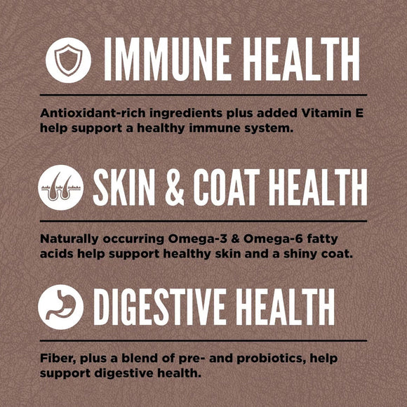 Health benefits of a product on a brown background