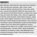 List of ingredients on a gray background