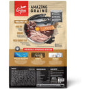 Orijen Amazing Grains dog food package on a white background