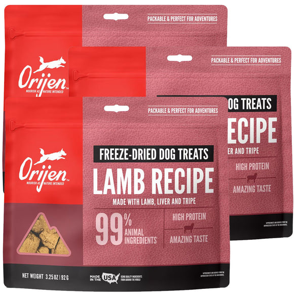 ORIJEN Grass Fed Lamb Grain-Free High-Protein Freeze Dried Dog Treats