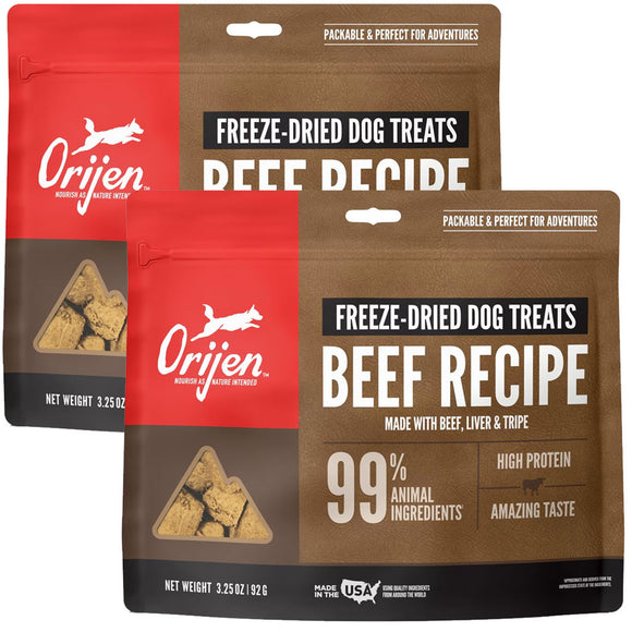 ORIJEN Ranch-Raised Beef Grain-Free High-Protein Freeze Dried Dog Treats