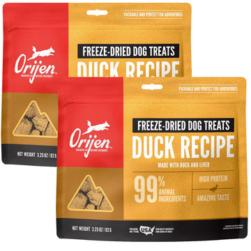ORIJEN Free Run Duck Grain-Free High-Protein Freeze Dried Dog Treats, 3.25-oz bag