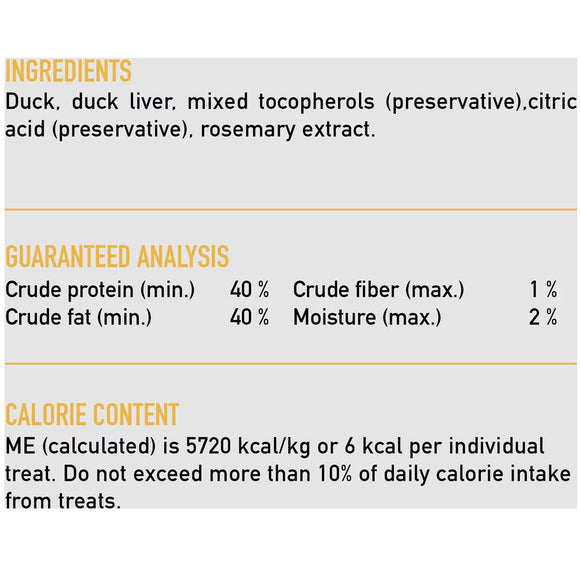 ORIJEN Free Run Duck Grain-Free High-Protein Freeze Dried Dog Treats, 3.25-oz bag