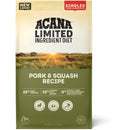 Acana Limited Ingredient Diet dog food package with a scenic background