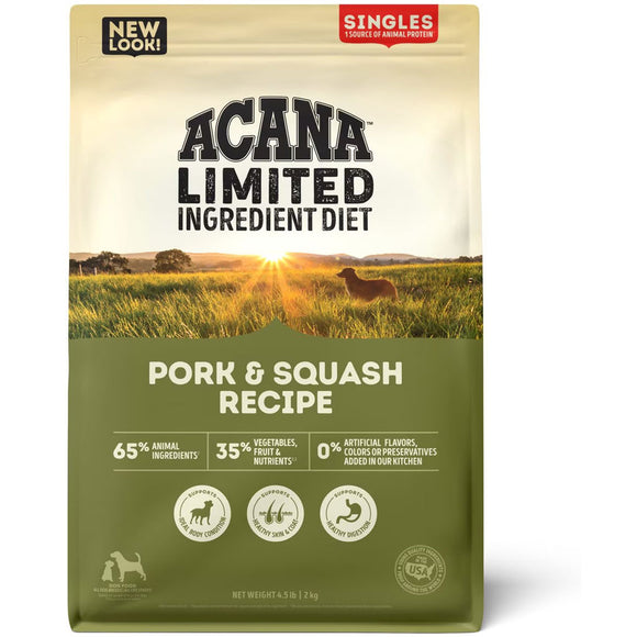ACANA Singles Limited Ingredient Pork & Squash Grain-Free High-Protein Dry Dog Food