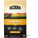 Acana dog food package with a scenic design on a beige background