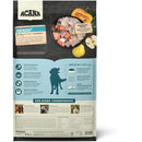 Acana pet food packaging with ingredients and branding on a white background