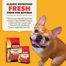 Acana Classics dog food packaging with a dog on an orange background