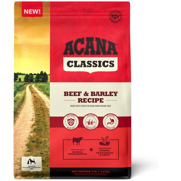 ACANA Classics Beef & Barley Dry Dog Food, 4-lb