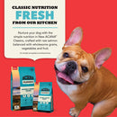 Acana Classics dog food packaging with a dog on a red background