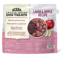 Acana freeze-dried dog treats packaging with lamb and apple recipe on a white background