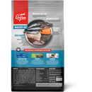 Orijen pet food package with images of fish and text on a white background