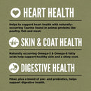 Health benefits of animal proteins on a green background