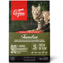 Orijen Fundra cat food package with a cat on the label