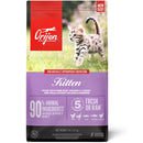 Orijen Kitten food package with a kitten on a grassy background