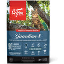 Orijen Guardian 8 cat food package with a cat on a tree branch