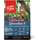 Orijen Guardian 8 cat food package with a cat on a tree branch