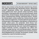 List of ingredients with no grain added on a white background