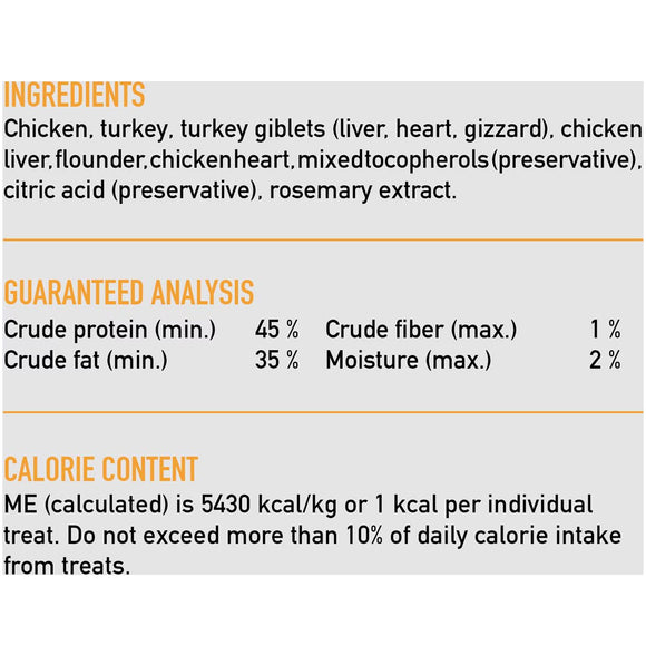 ORIJEN Original Freeze Dried Grain-Free High-Protein Raw Animal Ingredients Cat Treats, 1.25-oz bag