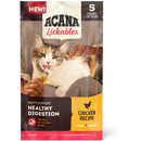 Acana Lickables cat treats package with a cat on the label