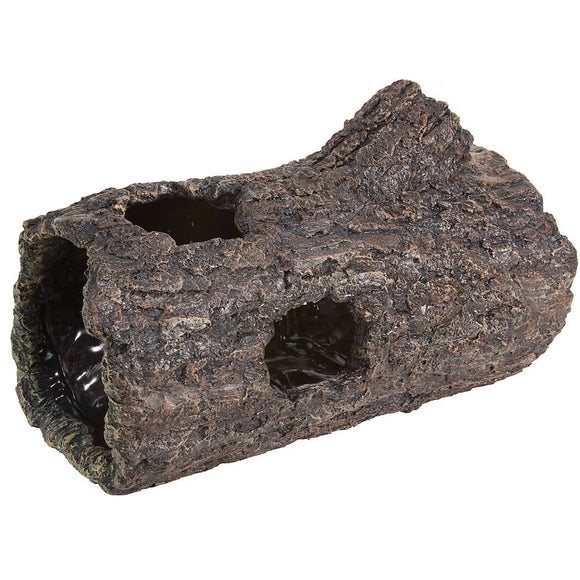 Reptile hideout resembling a natural rock on a white background