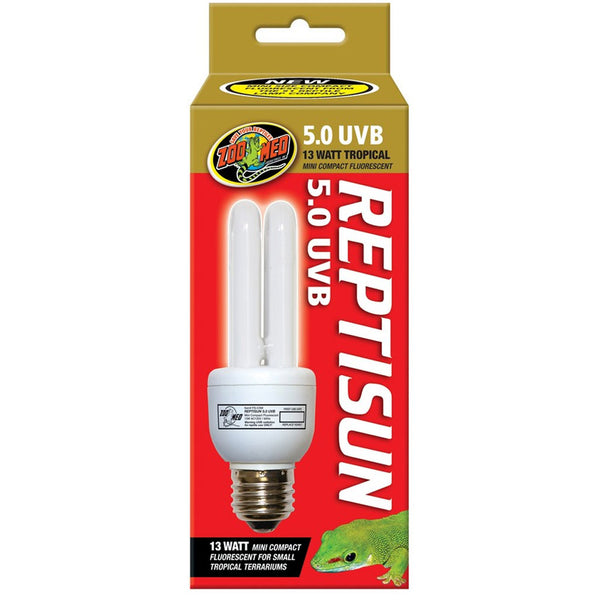 Zoo Med ReptiSun 5.0 UVB Compact Fluorescent Mini Reptile Lamp, 13-Watt