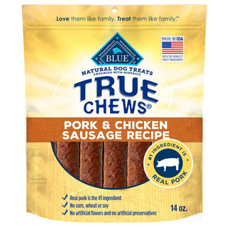 Blue Buffalo True Chews Pork & Chicken Sausage Recipe Treats For Dog (14 oz)