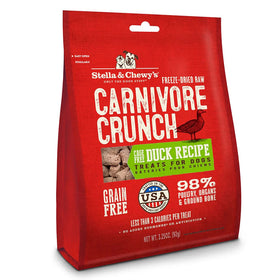 Stella & Chewy's Carnivore Crunch Cage-Free Duck Recipe Freeze-Dried Raw Treats Dog (3.25 oz)