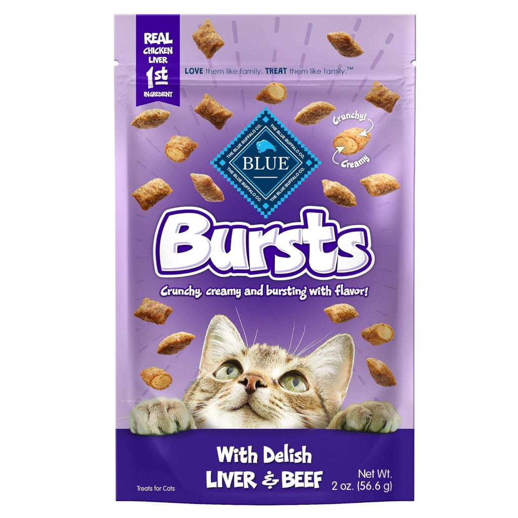 Blue Buffalo Bursts Crunch & Creamy Delish Liver & Beef Treats For Cat (2 oz)