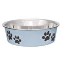 Loving Pets Classic Murano Blue Non-Skid Stainless Steel Pet Bowl