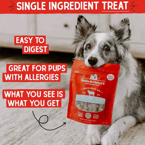 Stella & Chewy's Freeze-Dried Lamb Liver Treats For Dog (3 oz)