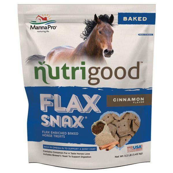 Manna Pro Nutrigood Flax Snax Cinnamon Treats for Horses (3.2 lb)