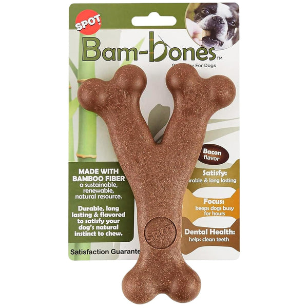 Ethical Bambone Wish Bone Bacon Toy For Dog (5.25")