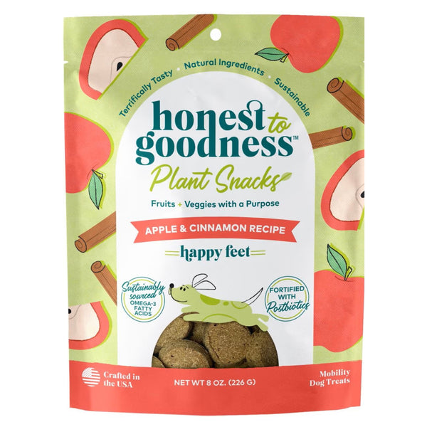 Honest To Goodness Happy Feet Apple & Cinnamon Recipe Mobility Treats For Dog (8 oz)