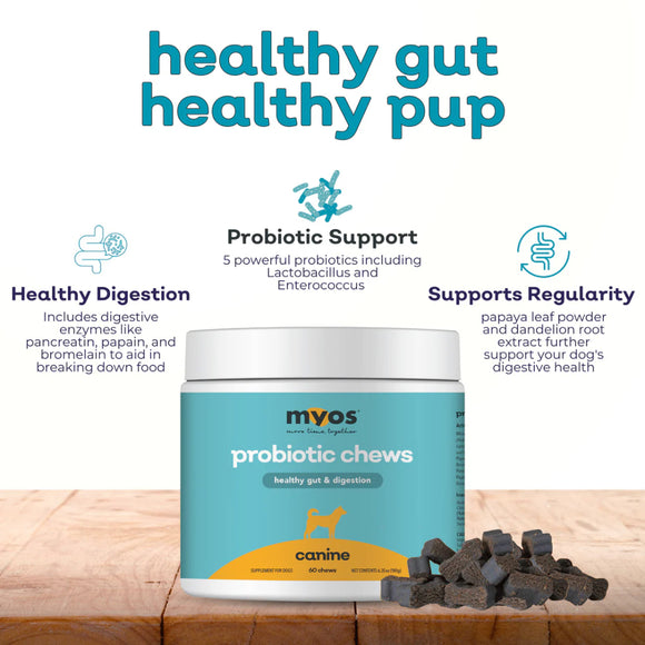 MYOS Canine Probiotic Chews - 180 g (60 chews)